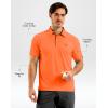 imageG Gradual Mens Golf Shirt Dry Fit Short Sleeve Polos Moisture Wicking Performance Polo Shirts for Men Athletic Tennis CasualOrange