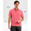 imageG Gradual Mens Golf Shirt Dry Fit Short Sleeve Polos Moisture Wicking Performance Polo Shirts for Men Athletic Tennis CasualPink