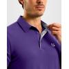imageG Gradual Mens Golf Shirt Dry Fit Short Sleeve Polos Moisture Wicking Performance Polo Shirts for Men Athletic Tennis CasualPurple