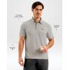 imageG Gradual Mens Golf Shirt Dry Fit Short Sleeve Polos Moisture Wicking Performance Polo Shirts for Men Athletic Tennis CasualWarm Ash Grey
