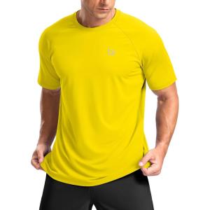 imageG Gradual Mens Athletic Workout TShirts Moisture Wicking Cooling Running Shirts Short Sleeve Performance Tee for Gym TennisYellow