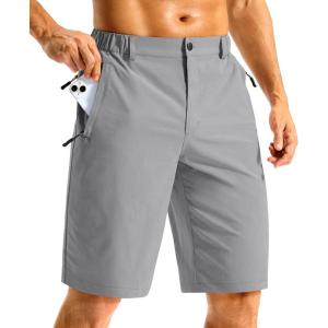 imageG Gradual Mens Casual Shorts 11 Long Lightweight Golf Shorts for Men Hiking Work Outdoor Stretch QuickDry with 3 Zipper Pockets