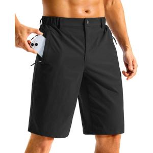 imageG Gradual Mens Casual Shorts 11 Long Lightweight Golf Shorts for Men Hiking Work Outdoor StretchBlack