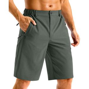 imageG Gradual Mens Casual Shorts 11 Long Lightweight Golf Shorts for Men Hiking Work Outdoor StretchGrey Green
