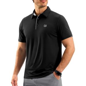 imageG Gradual Mens Golf Shirt Dry Fit Short Sleeve Polos Moisture Wicking Performance Polo Shirts for Men Athletic Tennis CasualBlack