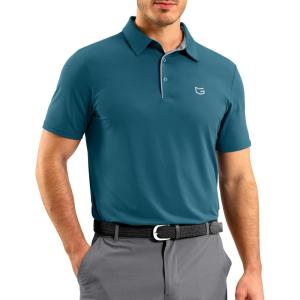 imageG Gradual Mens Golf Shirt Dry Fit Short Sleeve Polos Moisture Wicking Performance Polo Shirts for Men Athletic Tennis CasualTeal