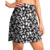 imageG Gradual 1618 Skorts for Woman Golf Skirt with 2 Pockets Stretchy High Waisted Builtin Shorts for Tennis Summer CasualBlack Flower