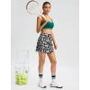 imageG Gradual 1618 Skorts for Woman Golf Skirt with 2 Pockets Stretchy High Waisted Builtin Shorts for Tennis Summer CasualBlack Flower