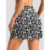 imageG Gradual 1618 Skorts for Woman Golf Skirt with 2 Pockets Stretchy High Waisted Builtin Shorts for Tennis Summer CasualBlack Flower