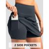 imageG Gradual 1618 Skorts for Woman Golf Skirt with 2 Pockets Stretchy High Waisted Builtin Shorts for Tennis Summer CasualDark Grey