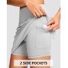 imageG Gradual 1618 Skorts for Woman Golf Skirt with 2 Pockets Stretchy High Waisted Builtin Shorts for Tennis Summer CasualGrey