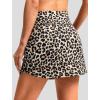 imageG Gradual 1618 Skorts for Woman Golf Skirt with 2 Pockets Stretchy High Waisted Builtin Shorts for Tennis Summer CasualLeopard
