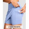 imageG Gradual 1618 Skorts for Woman Golf Skirt with 2 Pockets Stretchy High Waisted Builtin Shorts for Tennis Summer CasualLight Blue