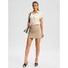 imageG Gradual 1618 Skorts for Woman Golf Skirt with 2 Pockets Stretchy High Waisted Builtin Shorts for Tennis Summer CasualLight Khaki