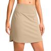 imageG Gradual 1618 Skorts for Woman Golf Skirt with 2 Pockets Stretchy High Waisted Builtin Shorts for Tennis Summer CasualLight Khaki