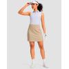 imageG Gradual 1618 Skorts for Woman Golf Skirt with 2 Pockets Stretchy High Waisted Builtin Shorts for Tennis Summer CasualLight Khaki