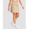 imageG Gradual 1618 Skorts for Woman Golf Skirt with 2 Pockets Stretchy High Waisted Builtin Shorts for Tennis Summer CasualLight Khaki
