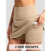 imageG Gradual 1618 Skorts for Woman Golf Skirt with 2 Pockets Stretchy High Waisted Builtin Shorts for Tennis Summer CasualLight Khaki