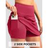imageG Gradual 1618 Skorts for Woman Golf Skirt with 2 Pockets Stretchy High Waisted Builtin Shorts for Tennis Summer CasualRed