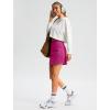 imageG Gradual 1618 Skorts for Woman Golf Skirt with 2 Pockets Stretchy High Waisted Builtin Shorts for Tennis Summer CasualRose Red