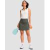 imageG Gradual 1618 Skorts for Woman Golf Skirt with 2 Pockets Stretchy High Waisted Builtin Shorts for Tennis Summer CasualSage Green
