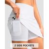 imageG Gradual 1618 Skorts for Woman Golf Skirt with 2 Pockets Stretchy High Waisted Builtin Shorts for Tennis Summer CasualWhite