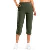 imageG Gradual 18 20 Capri Pants for Women Golf Capris 4 Pockets High Waist Stretchy Lightweight Cropped Pants for Dressy CasualArmy Green