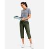 imageG Gradual 18 20 Capri Pants for Women Golf Capris 4 Pockets High Waist Stretchy Lightweight Cropped Pants for Dressy CasualArmy Green