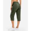 imageG Gradual 18 20 Capri Pants for Women Golf Capris 4 Pockets High Waist Stretchy Lightweight Cropped Pants for Dressy CasualArmy Green