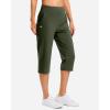 imageG Gradual 18 20 Capri Pants for Women Golf Capris 4 Pockets High Waist Stretchy Lightweight Cropped Pants for Dressy CasualArmy Green
