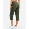 imageG Gradual 18 20 Capri Pants for Women Golf Capris 4 Pockets High Waist Stretchy Lightweight Cropped Pants for Dressy CasualArmy Green