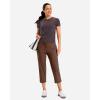 imageG Gradual 18 20 Capri Pants for Women Golf Capris 4 Pockets High Waist Stretchy Lightweight Cropped Pants for Dressy CasualBrown
