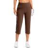 imageG Gradual 18 20 Capri Pants for Women Golf Capris 4 Pockets High Waist Stretchy Lightweight Cropped Pants for Dressy CasualBrown