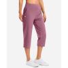 imageG Gradual 18 20 Capri Pants for Women Golf Capris 4 Pockets High Waist Stretchy Lightweight Cropped Pants for Dressy CasualDark Pink