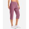 imageG Gradual 18 20 Capri Pants for Women Golf Capris 4 Pockets High Waist Stretchy Lightweight Cropped Pants for Dressy CasualDark Pink