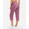 imageG Gradual 18 20 Capri Pants for Women Golf Capris 4 Pockets High Waist Stretchy Lightweight Cropped Pants for Dressy CasualDark Pink