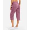 imageG Gradual 18 20 Capri Pants for Women Golf Capris 4 Pockets High Waist Stretchy Lightweight Cropped Pants for Dressy CasualDark Pink