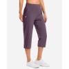 imageG Gradual 18 20 Capri Pants for Women Golf Capris 4 Pockets High Waist Stretchy Lightweight Cropped Pants for Dressy CasualDark Purple