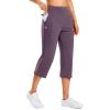 imageG Gradual 18 20 Capri Pants for Women Golf Capris 4 Pockets High Waist Stretchy Lightweight Cropped Pants for Dressy CasualDark Purple