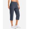 imageG Gradual 18 20 Capri Pants for Women Golf Capris 4 Pockets High Waist Stretchy Lightweight Cropped Pants for Dressy CasualDusty Blue