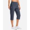 imageG Gradual 18 20 Capri Pants for Women Golf Capris 4 Pockets High Waist Stretchy Lightweight Cropped Pants for Dressy CasualDusty Blue