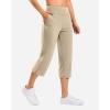 imageG Gradual 18 20 Capri Pants for Women Golf Capris 4 Pockets High Waist Stretchy Lightweight Cropped Pants for Dressy CasualKhaki
