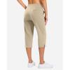 imageG Gradual 18 20 Capri Pants for Women Golf Capris 4 Pockets High Waist Stretchy Lightweight Cropped Pants for Dressy CasualKhaki