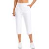imageG Gradual 18 20 Capri Pants for Women Golf Capris 4 Pockets High Waist Stretchy Lightweight Cropped Pants for Dressy CasualWhite