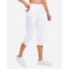 imageG Gradual 18 20 Capri Pants for Women Golf Capris 4 Pockets High Waist Stretchy Lightweight Cropped Pants for Dressy CasualWhite