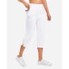 imageG Gradual 18 20 Capri Pants for Women Golf Capris 4 Pockets High Waist Stretchy Lightweight Cropped Pants for Dressy CasualWhite