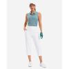 imageG Gradual 18 20 Capri Pants for Women Golf Capris 4 Pockets High Waist Stretchy Lightweight Cropped Pants for Dressy CasualWhite