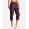imageG Gradual 18 20 Capri Pants for Women Golf Capris 4 Pockets High Waist Stretchy Lightweight Cropped Pants for Dressy CasualWine