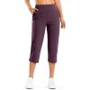 imageG Gradual 18 20 Capri Pants for Women Golf Capris 4 Pockets High Waist Stretchy Lightweight Cropped Pants for Dressy CasualWine