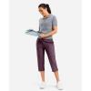 imageG Gradual 18 20 Capri Pants for Women Golf Capris 4 Pockets High Waist Stretchy Lightweight Cropped Pants for Dressy CasualWine